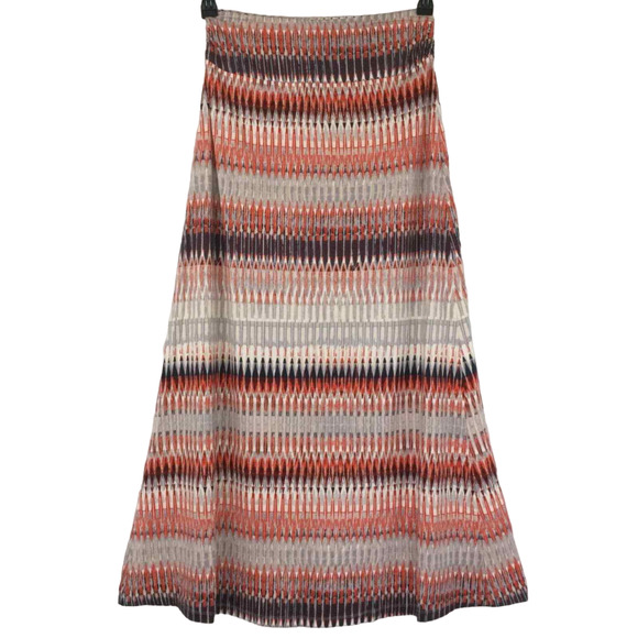 Synthia Rowley Geometric Striped Stretchy Jersey Strapless Rayon Maxi Dress Sz M - Picture 2 of 7